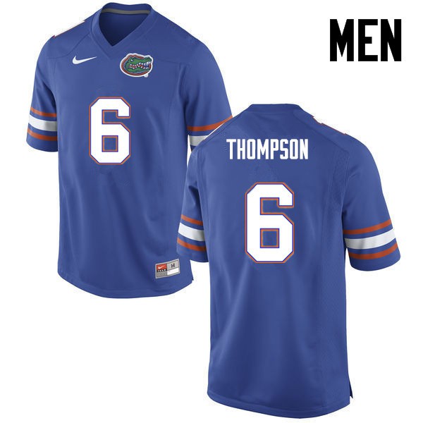 Florida Gators Men #6 Deonte Thompson College Football Jersey Blue